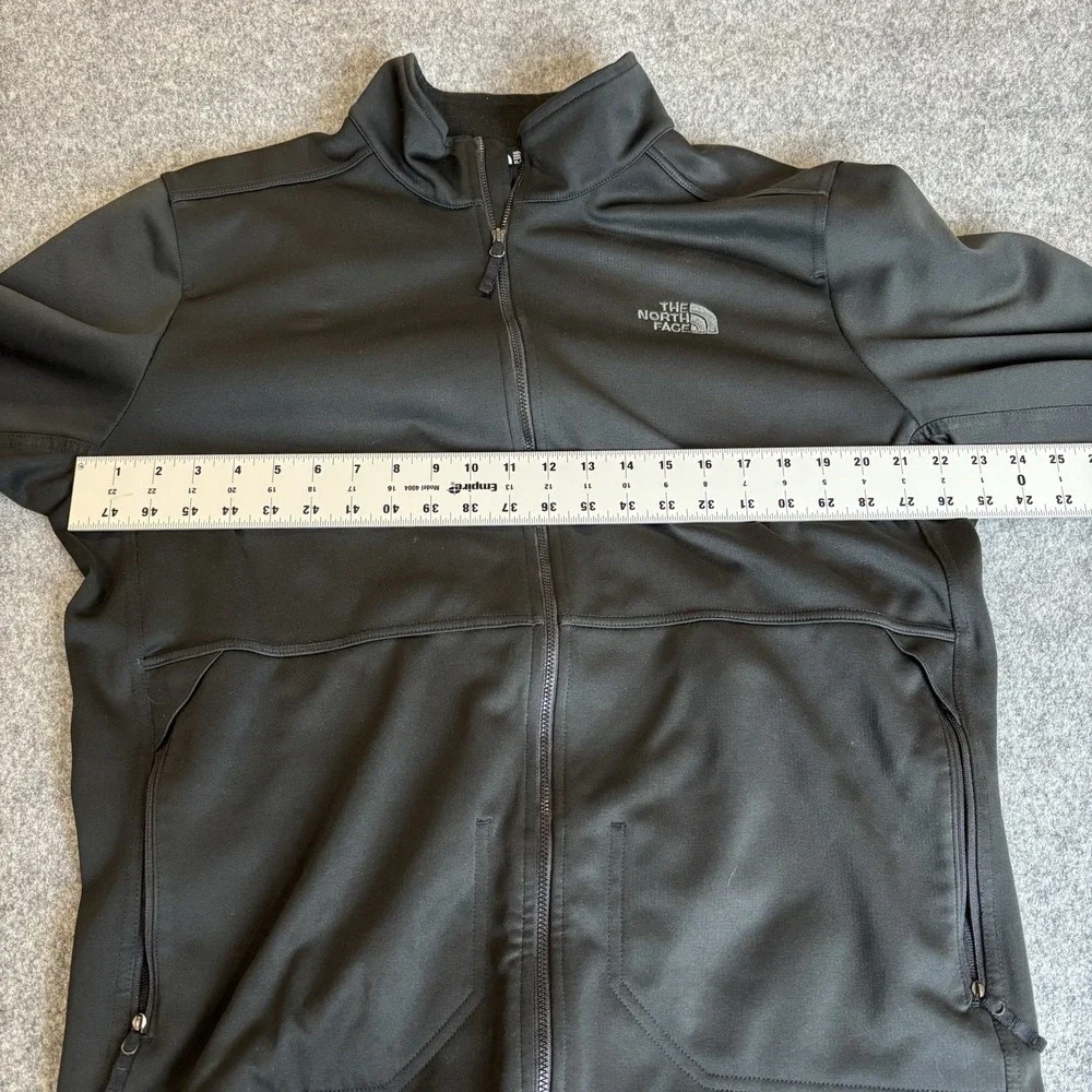 The North Face Jacket Mens‎ Xl Full Zip Up Black Polyester Softshell